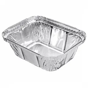 100 Barquette aluminium carrée operculable avec couvercle 440ml
