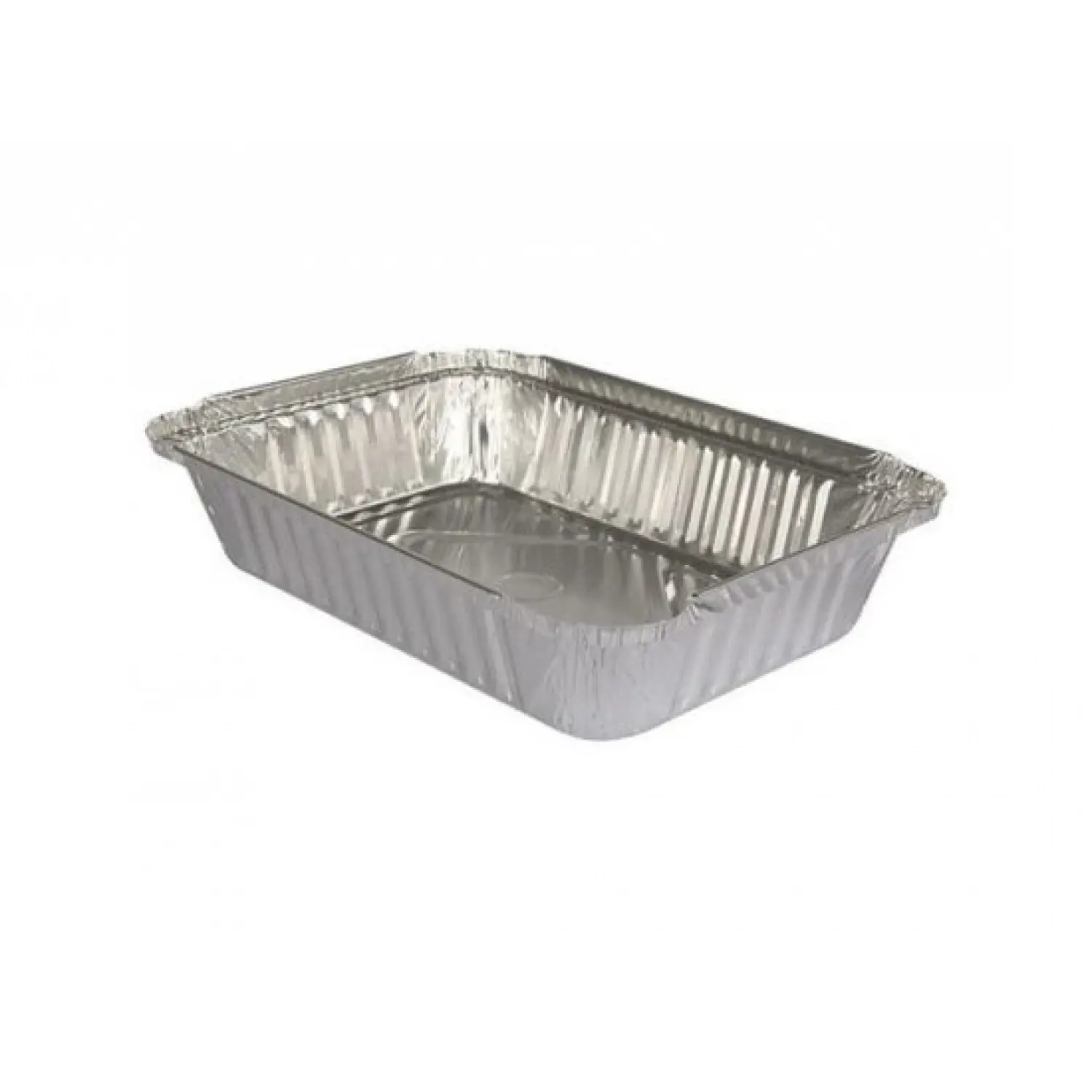 100 Barquette aluminium rectangulaire operculable avec couvercle 640ml