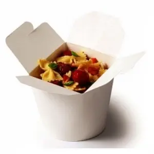 Boites à nouilles/pâtes en carton Blanc,