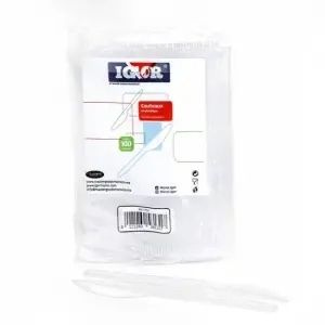 Couteau en plastique transparent