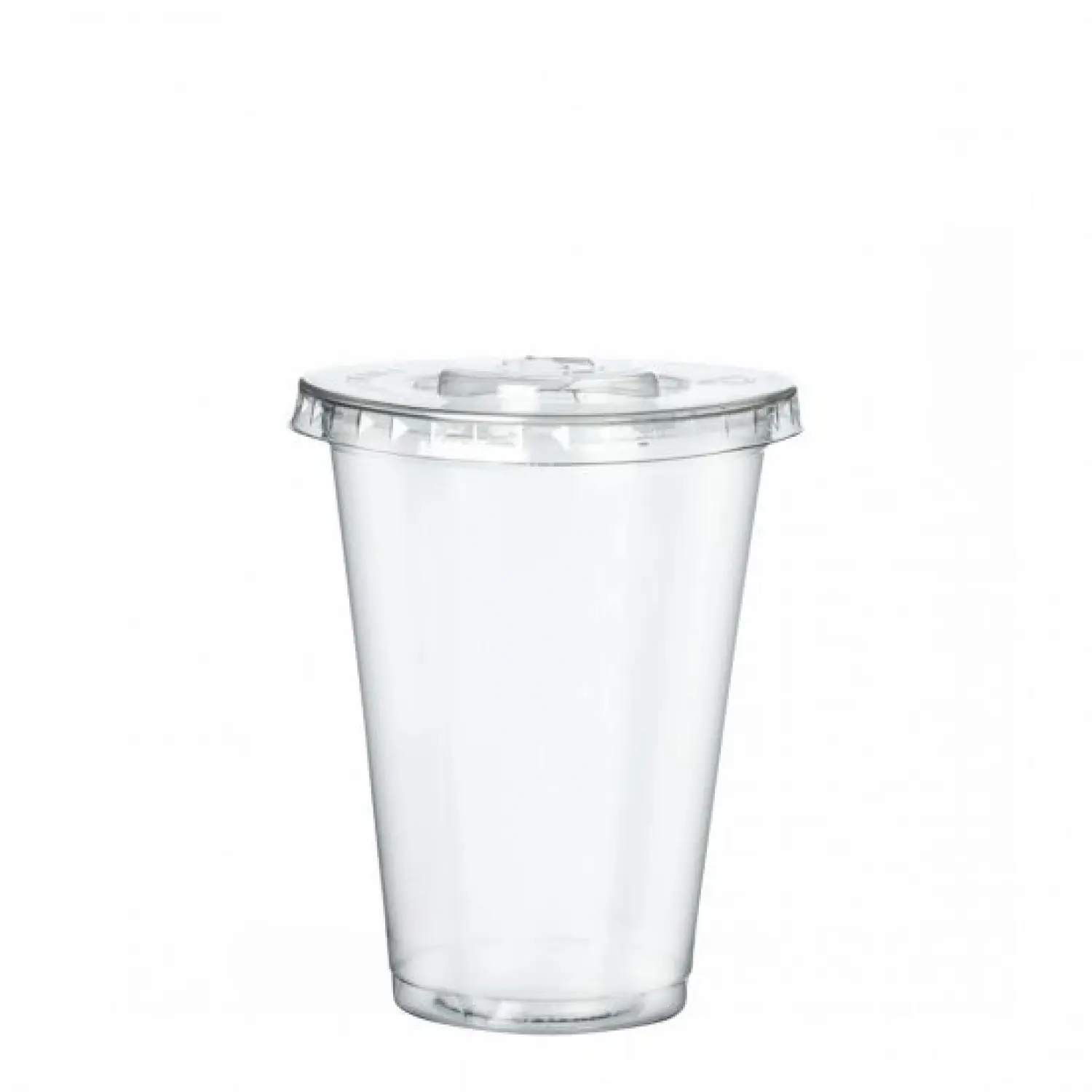 100 Gobelets transparent 11 oz/ 330ml avec couvercle Plat