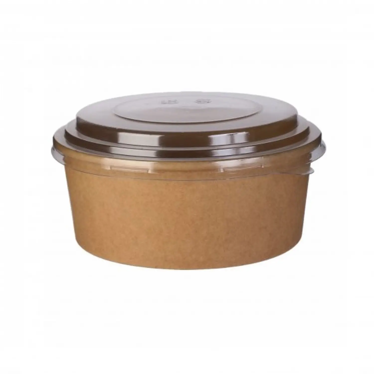 Bol Salade en KRAFT ronde 25oz avec couvercle transparent , 50u