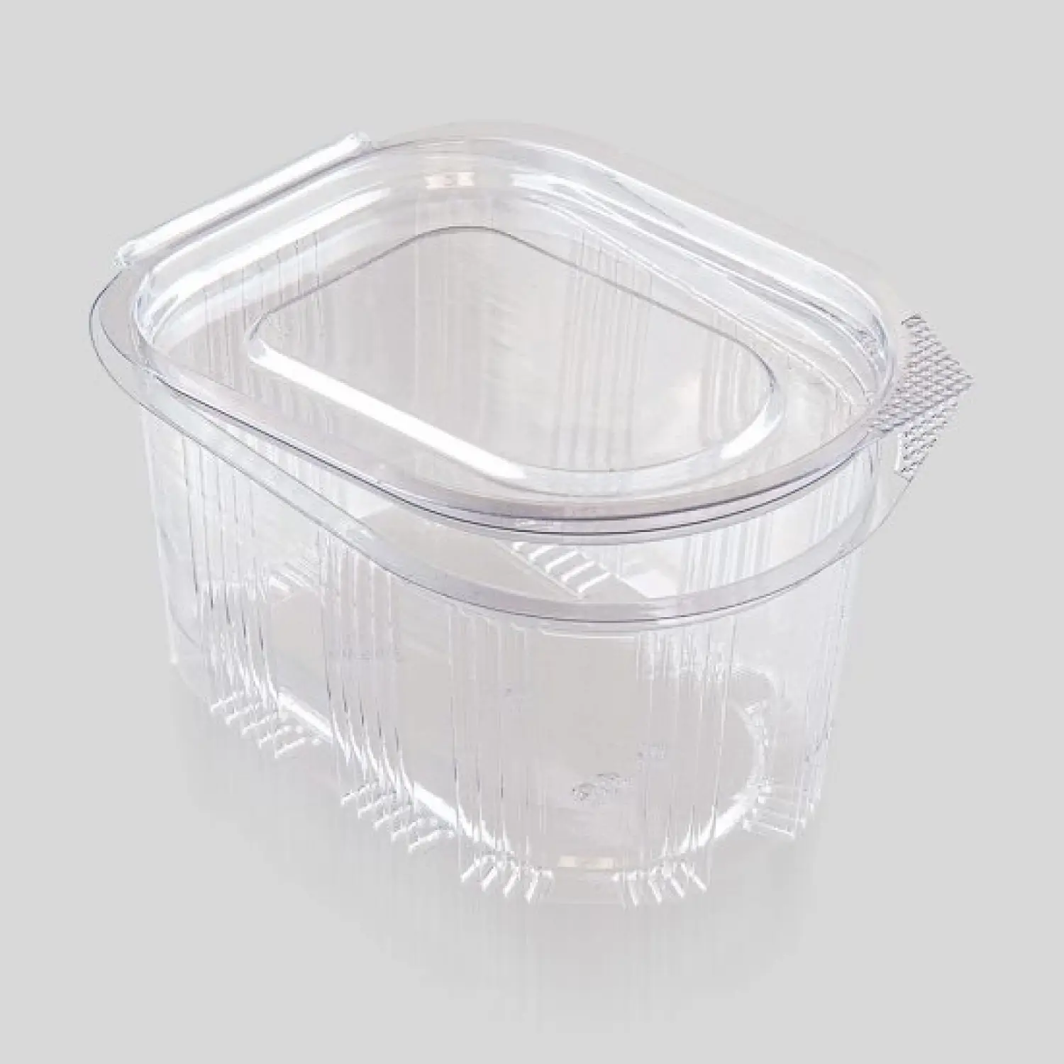 100 Pots à sauce en plastique PET avec couvercle attaché 80 CC