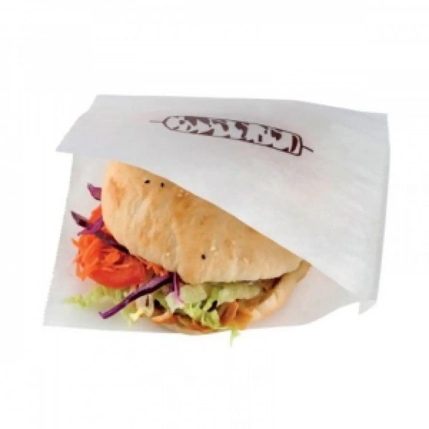 Sachets en papier à deux ouvertures pour kebab/burger