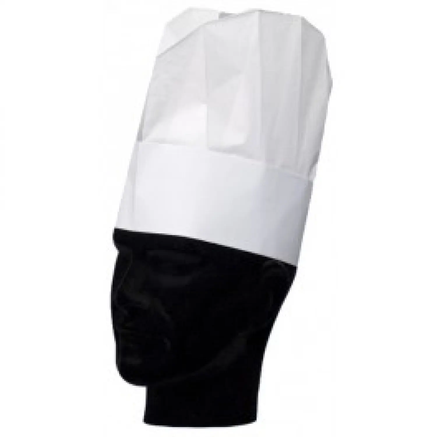 20 Toque Chef Blanc en Non tissé plissé