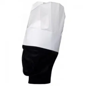 20 Toque Chef Blanc en Non tissé plissé