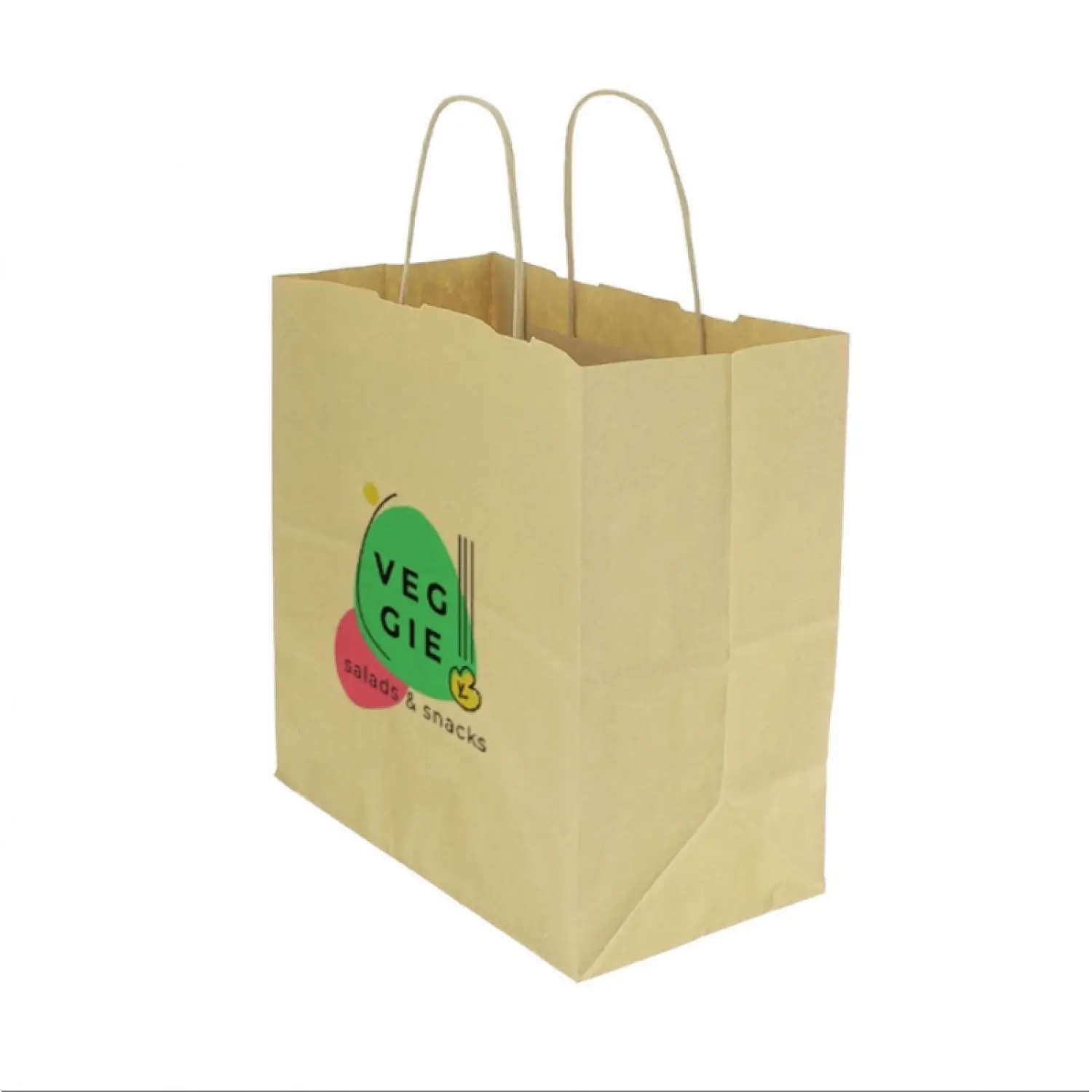 Saco de Papel Kraft com Alça Encaracolada (26+14x27cm)