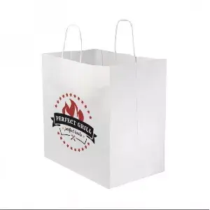 Bolsa Papel Blanca Asa Rizada (30+18x29 cm)