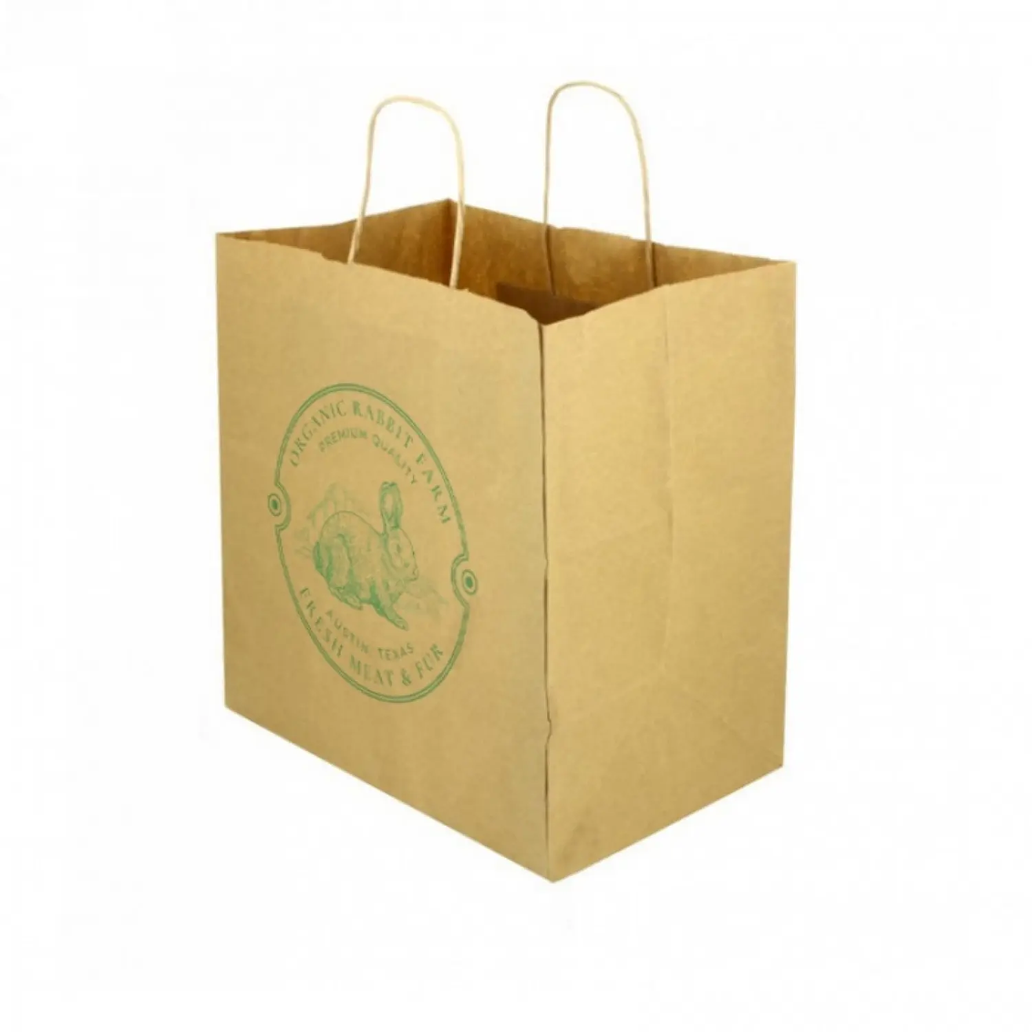 Bolsa Papel Kraft Asa Rizada (30+18x29cm)