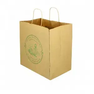 Bolsa Papel Kraft Asa Rizada (30+18x29cm)