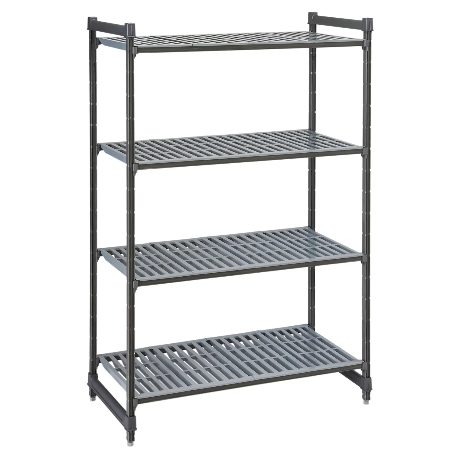 MÓDULO ESTANTERÍA BASIC PLUS con 4 estantes ventilados de 61 cm de fondo x 122 cm de longitud x 183 de altura Grafito cepillado
