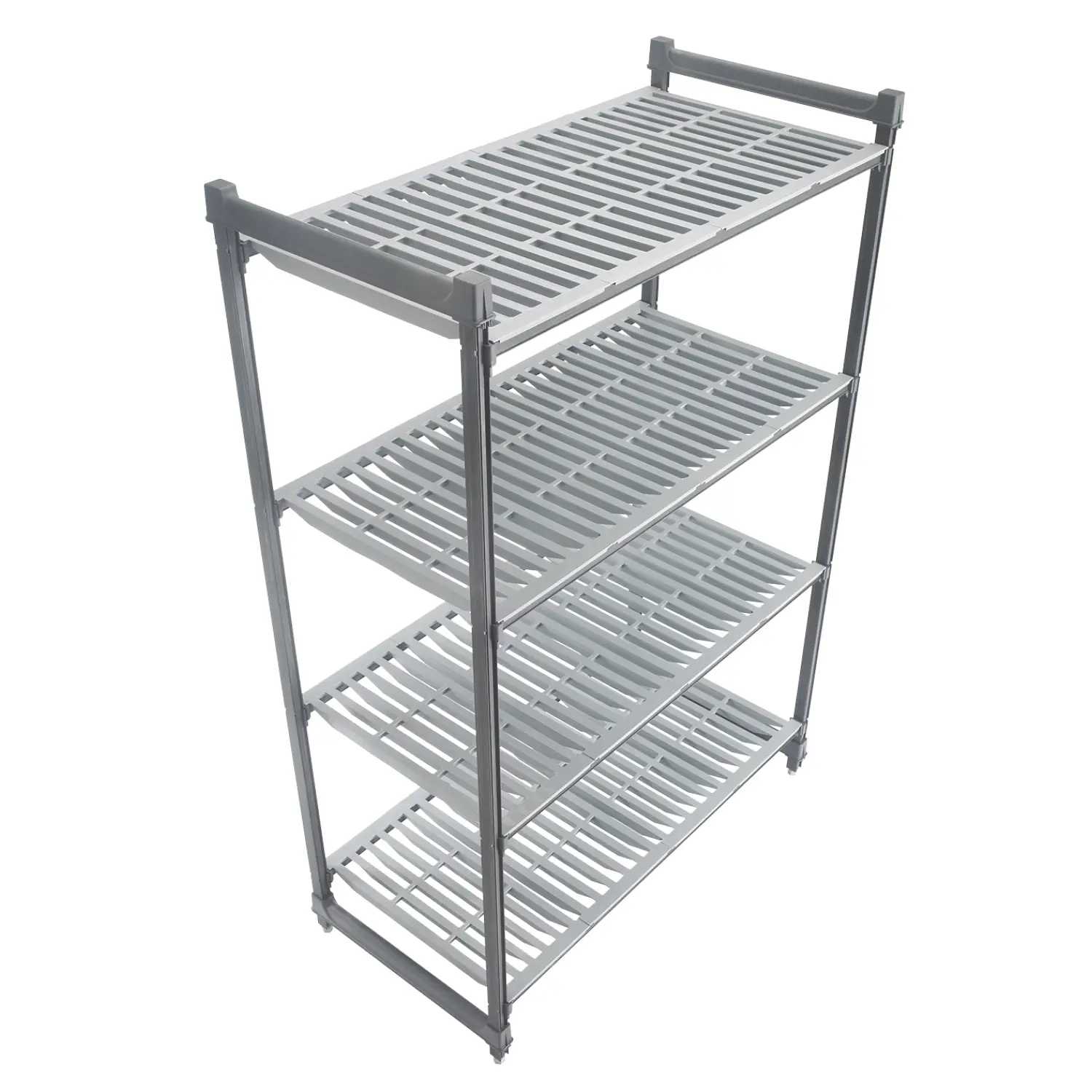 MÓDULO ESTANTERÍA BASIC PLUS con 4 estantes ventilados de 61 cm de fondo x 183 cm de longitud x 183 de altura Grafito cepillado