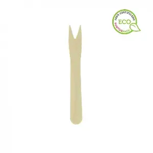 1000 Uds. Mini tenedor de madera para aperitivos (8,5 cm) | Ref: CUB020