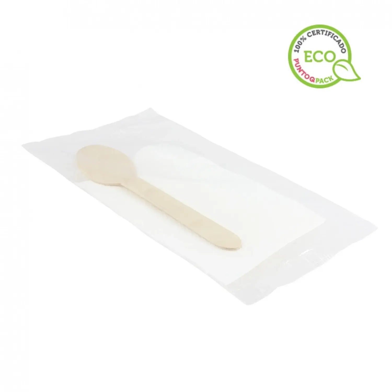 Uds. Set de cuchara de madera y servilleta embolsado | Ref: CUB025