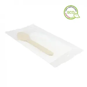 Uds. Set de cuchara de madera y servilleta embolsado | Ref: CUB025