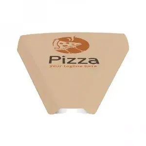 Cuñas para pizza porción Kraft (22,2x19x2,4cm) Personalizada : Dimensiones - 1 Cara|22,2x19x2,4cm