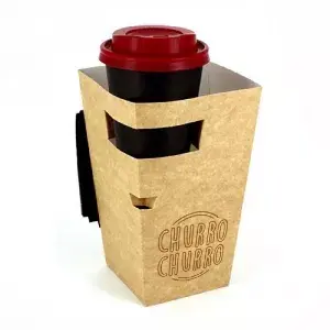 Envase para churros y vaso chocolate kraft (7,8x7,8x18cm)