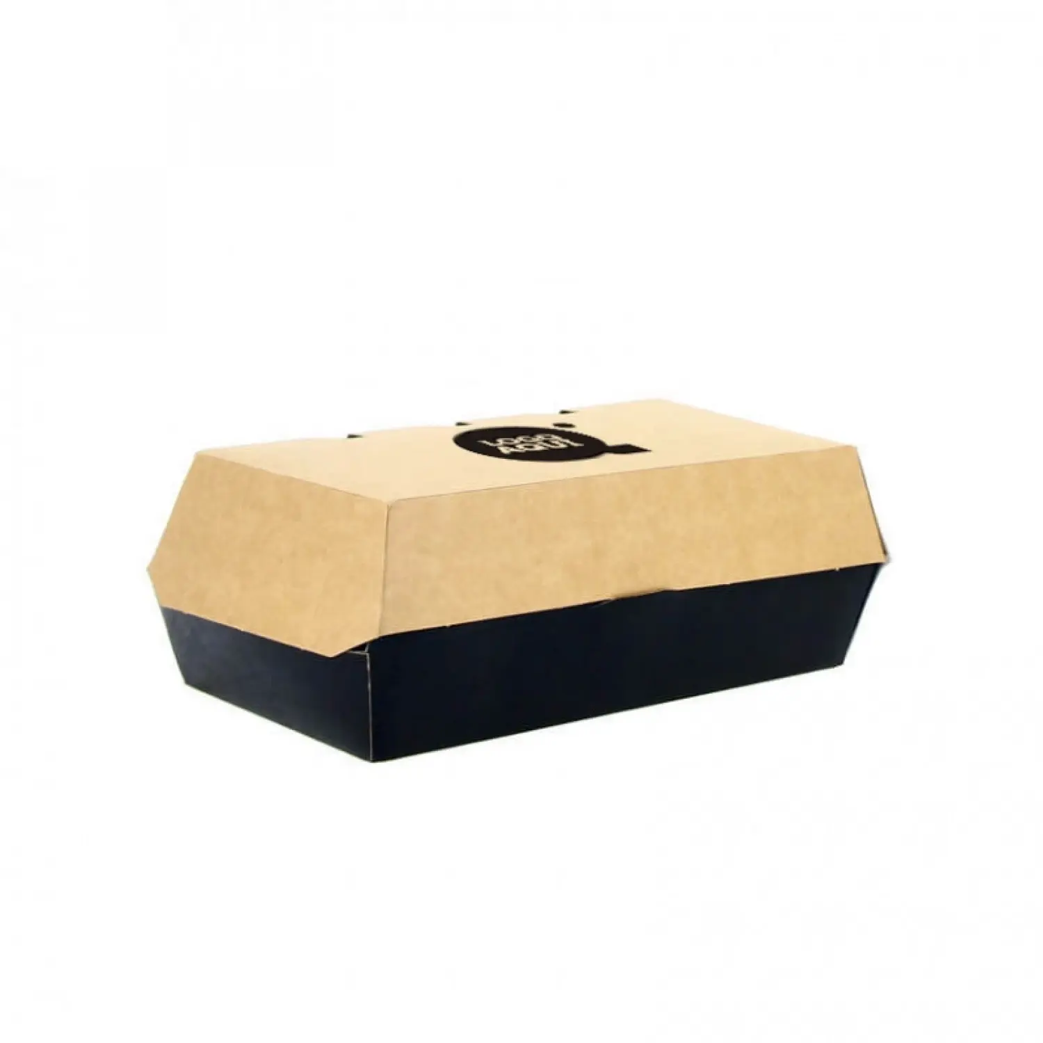 Caja Menú Hamburguesa y Complemento Nea (20x10x8cm) Personalizada 1 Tinta