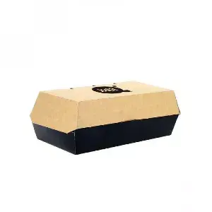 Caja Menú Hamburguesa y Complemento Nea (20x10x8cm) Personalizada 1 Tinta