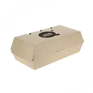 Caja Menú Hamburguesa y Complemento (20x10x8cm) Personalizada 1 Tinta