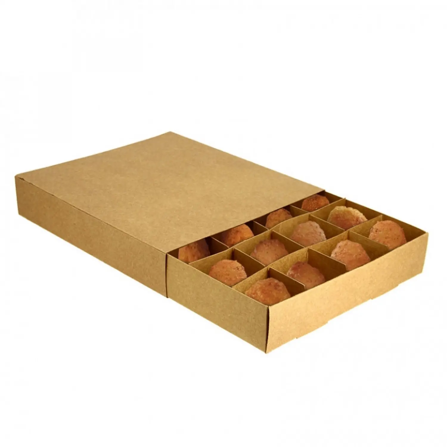 125 Uds. Cajas para llevar croquetas de cartón kraft (20 unidades) | Ref: EG0064