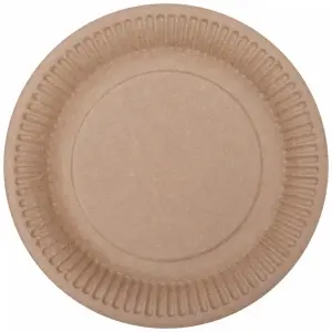 Farfurii carton rotunde kraft 18 cm 12 buc