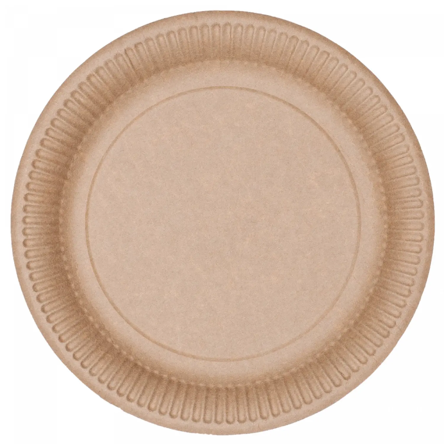 Farfurii carton rotunde kraft 23 cm 12 buc