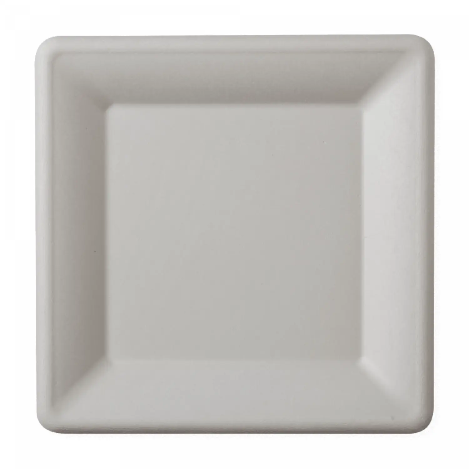 Farfurii trestie patrate albe 20 cm 50 buc