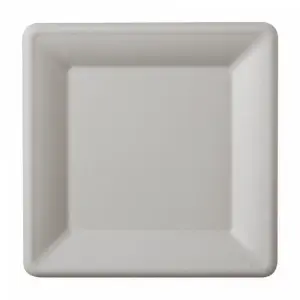 Farfurii trestie patrate albe 20 cm 50 buc