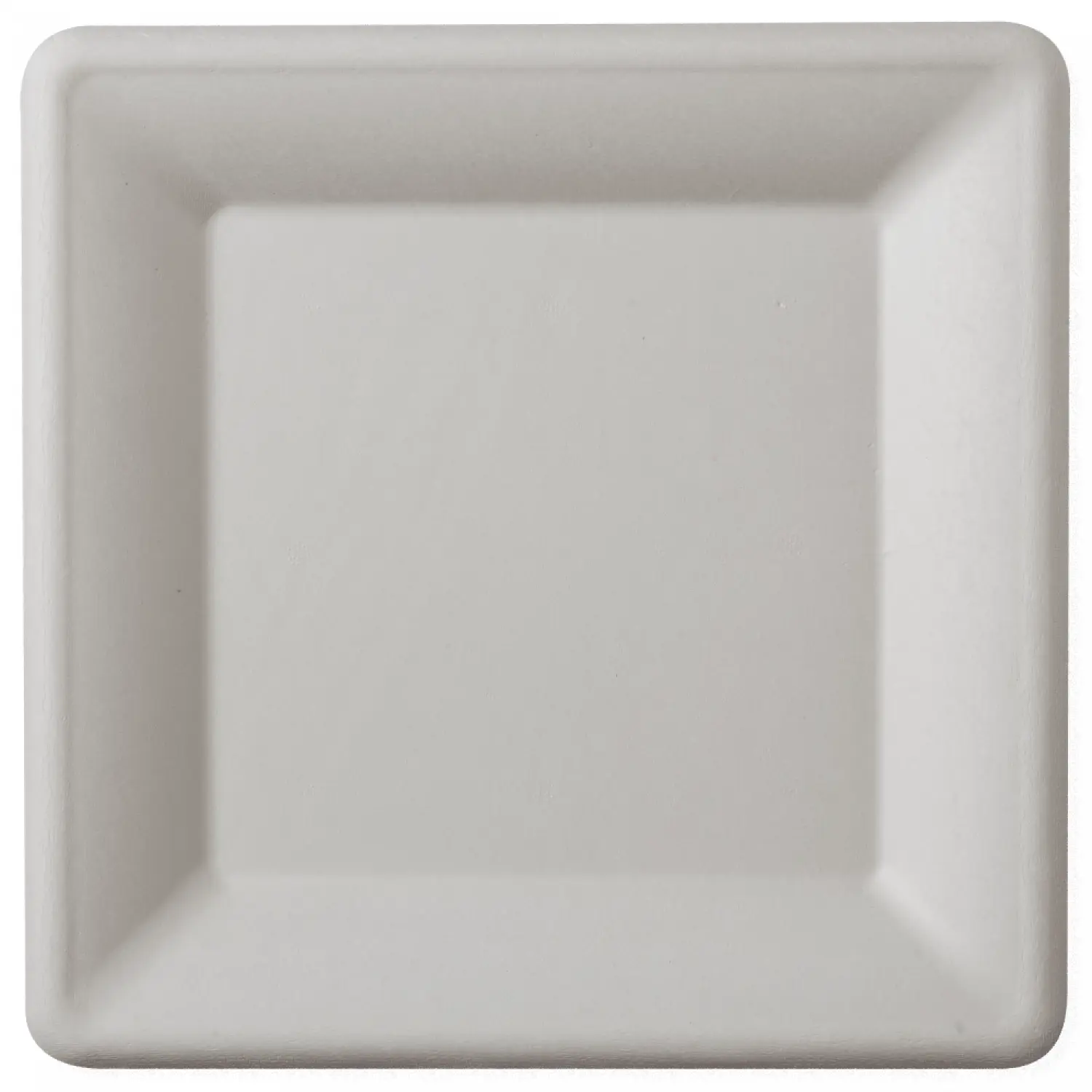 Farfurii trestie patrate albe 25 cm 12 buc