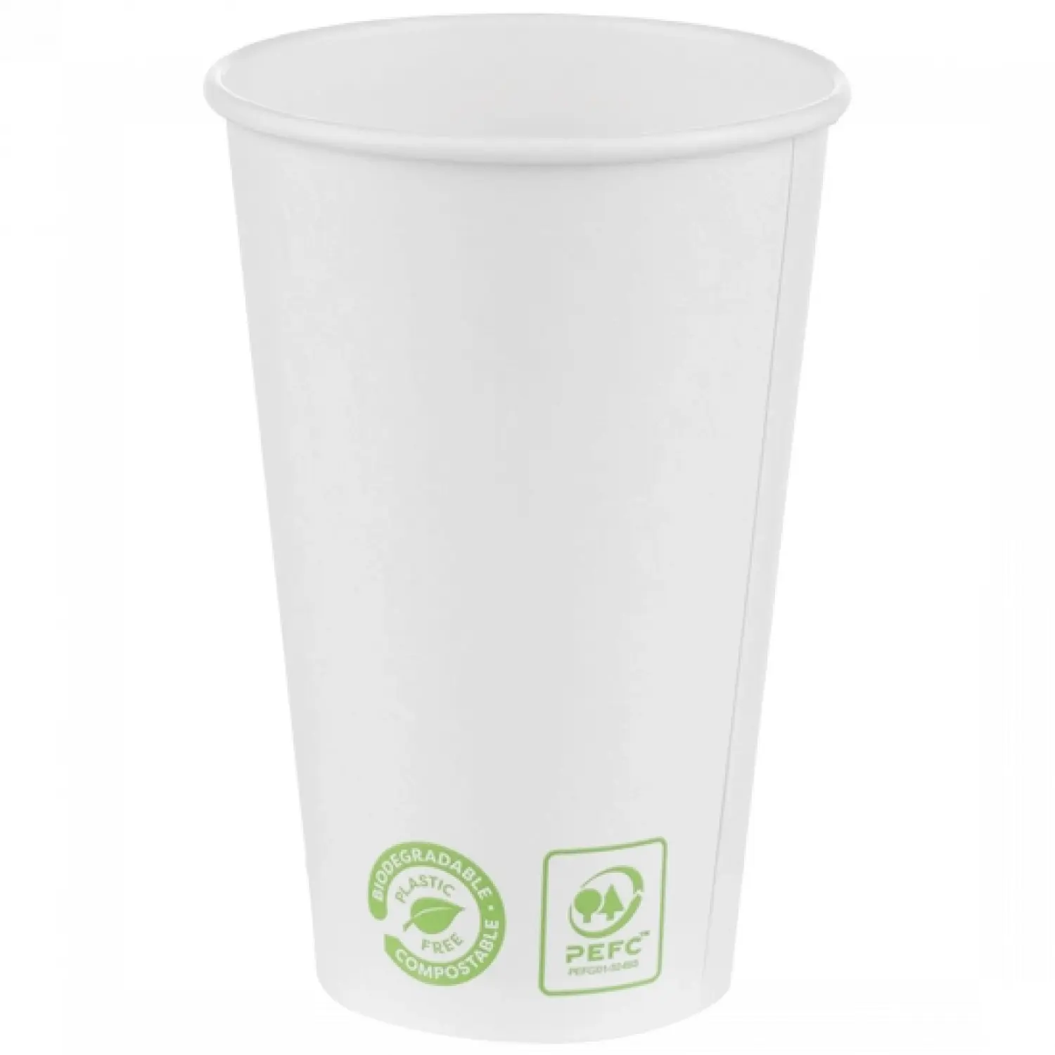 Pahare carton bio albe 480 ml 50 buc