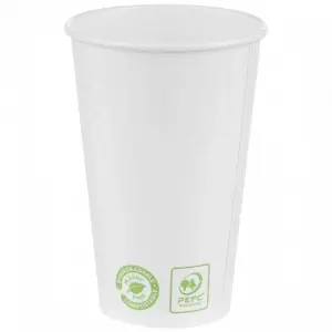 Pahare carton bio albe 480 ml 50 buc