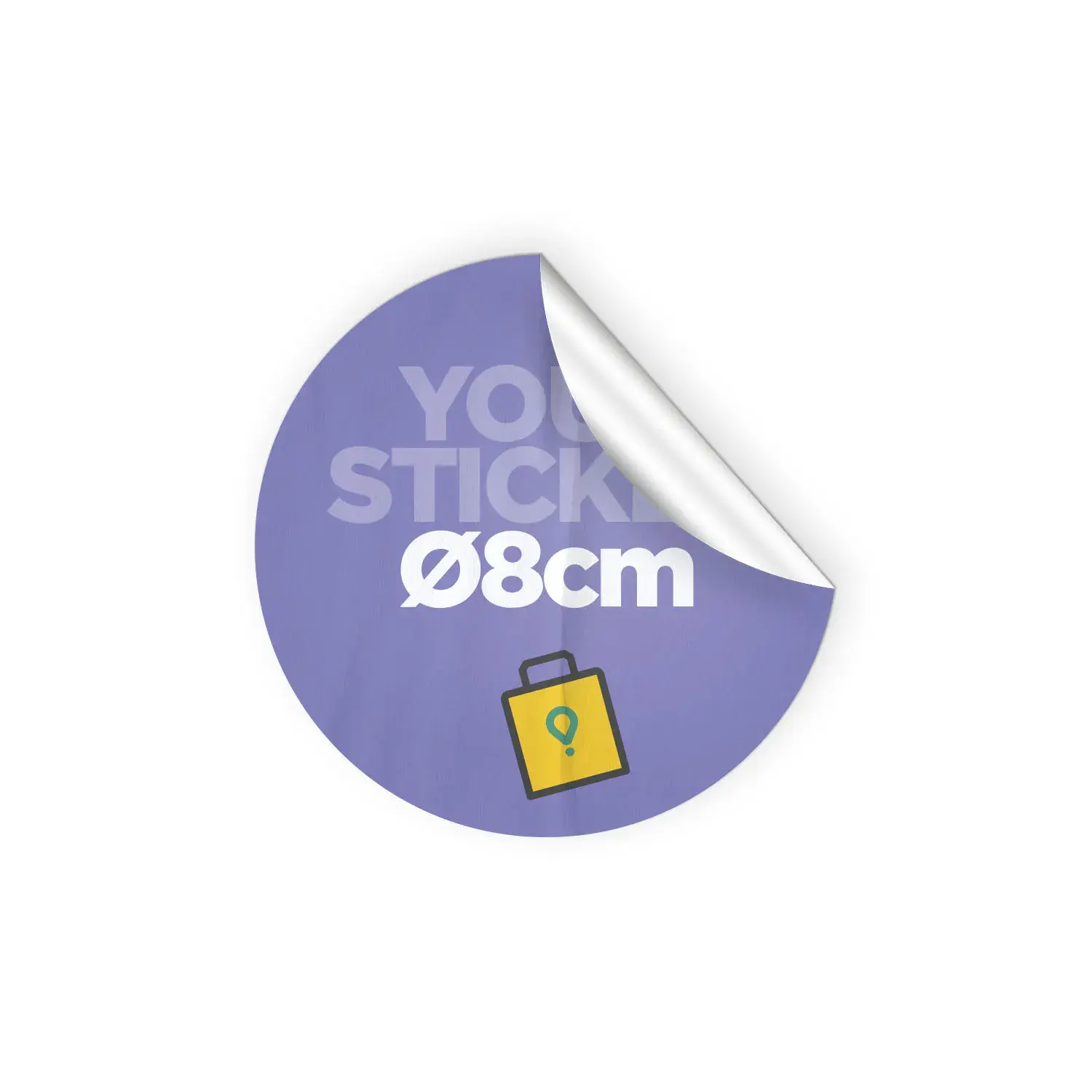 Pegatinas vinilo redondas (8Ø) Personalizada