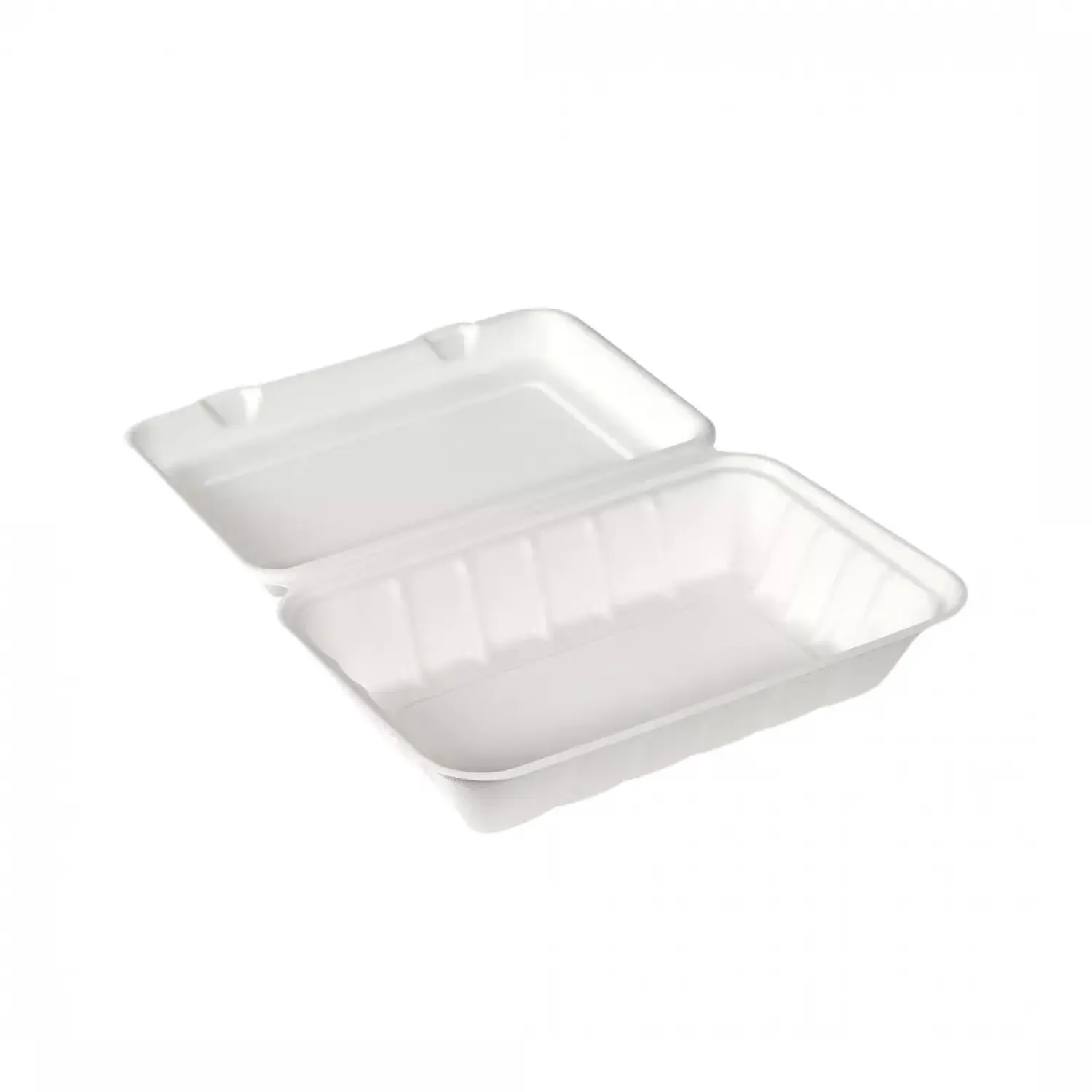 Posuda za pulpu trske 1-komorna, bijela 239x156x63 mm