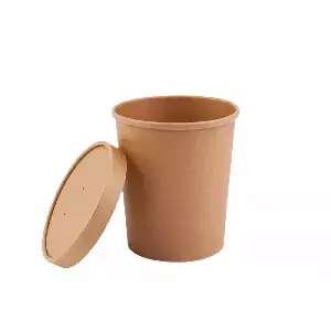 Recipient de hârtie pentru supă, maro 900 ml