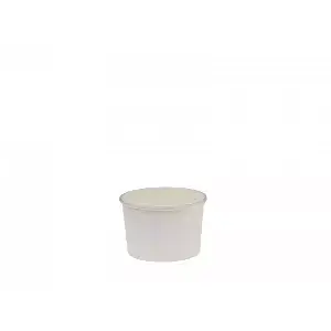 Recipient din hârtie pentru înghețată și deserturi, alb, 130ml