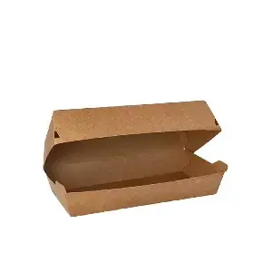 Kutija za hot-dog/Pannini, smeđa 22 × 10,7 × 7,5 cm