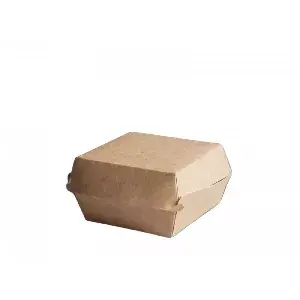 Pudełko dla burgera papierowe, brązowe 150x150x80 mm