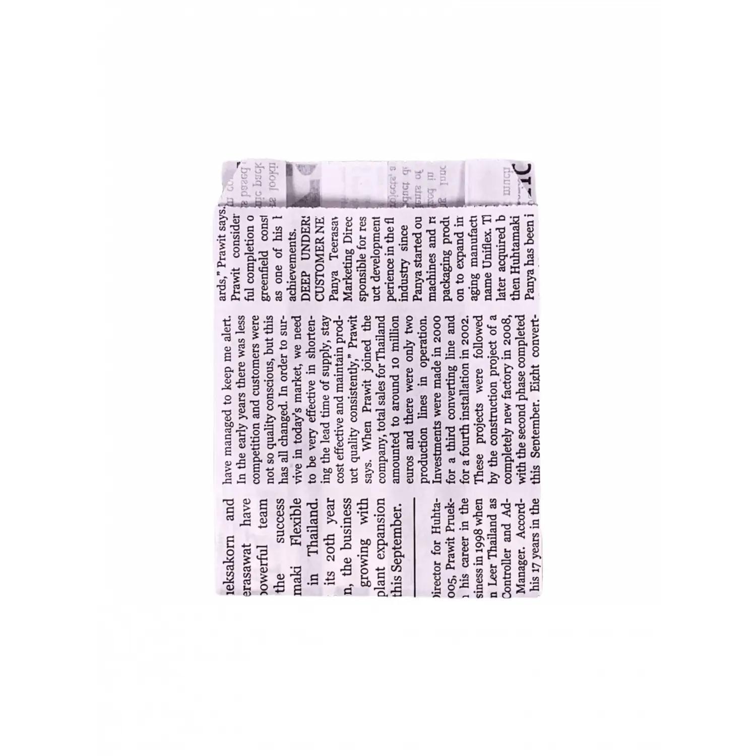 Pungă de hârtie pentru cartofi prăjiți, PE 130x100x40 mm, 100g