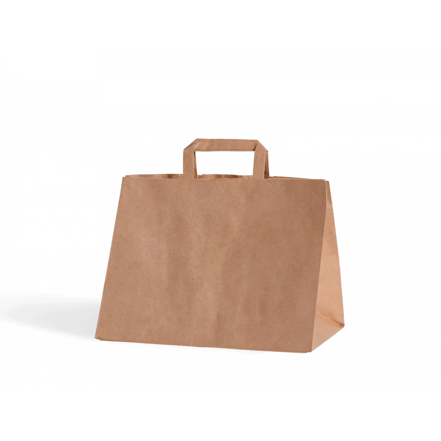 Torba papierowa 320x220x245mm brązowa eco/kraft uchwyt płaski