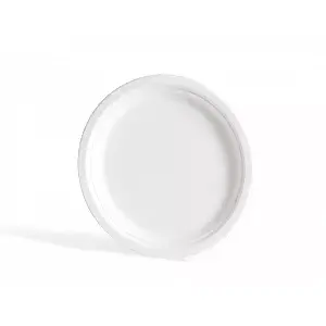 Talerz z pulpy trzcinowej, biały 26 cm