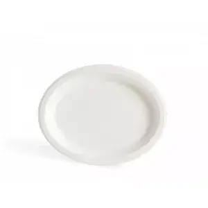 Talerz z pulpy trzinowej, biały, owalny 260×190 mm