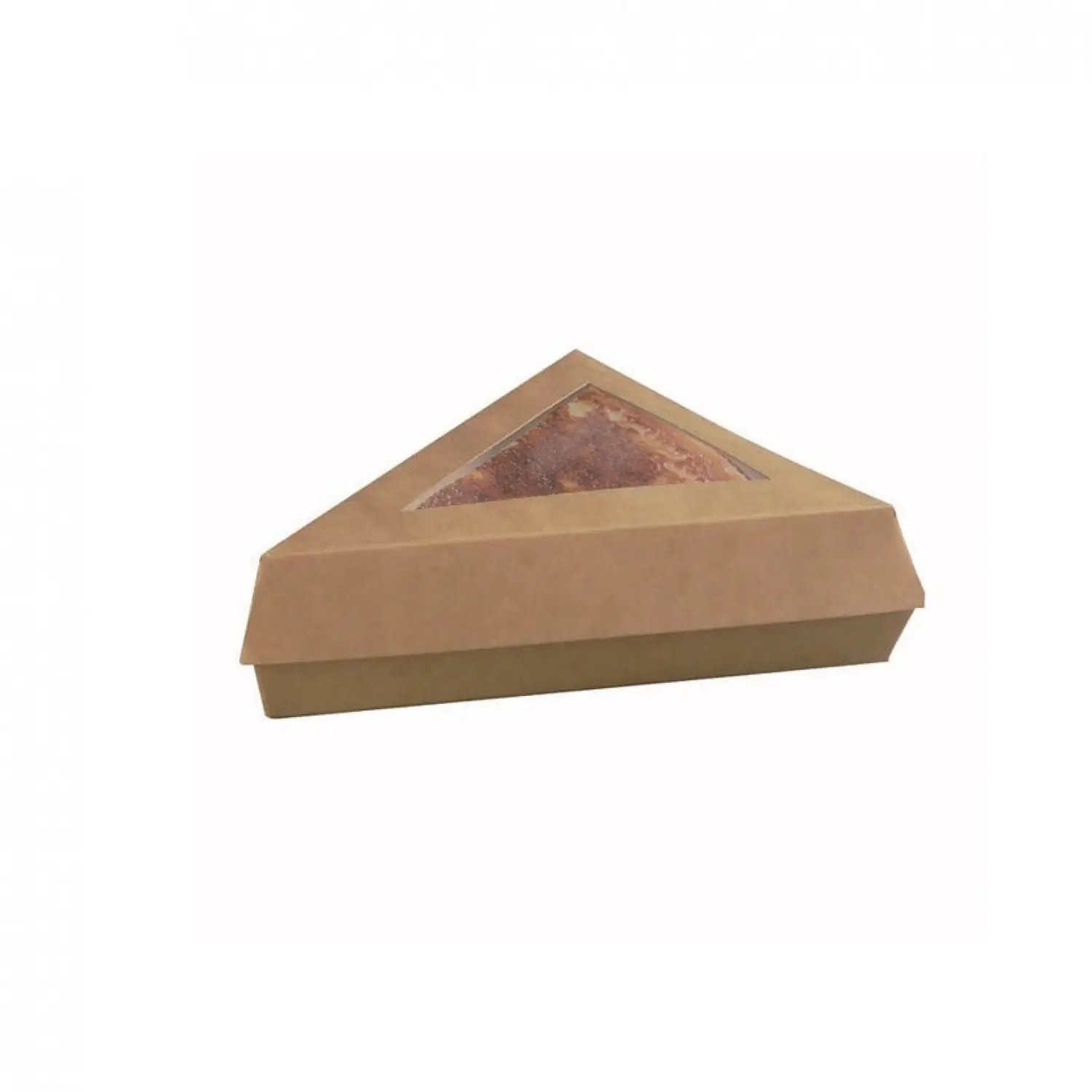 50 unidades. Caixas de papelão kraft para porção de torta individual | Ref: PW209PATTRIBR