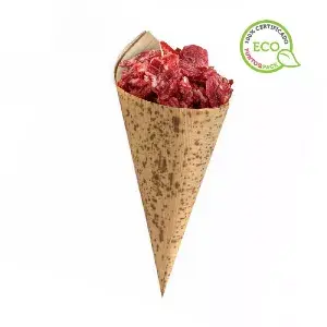 100 unidades de cones de bambu para catering premium, altura de 17cm | Ref: PW210BBCOB17