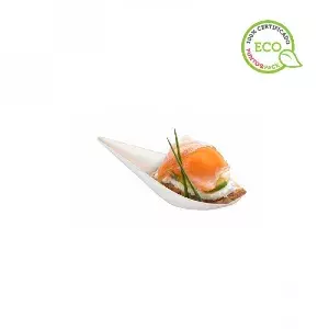 50 unidades. Colher de lágrima em fibra eco para catering | Ref: PW210BCHICDROP
