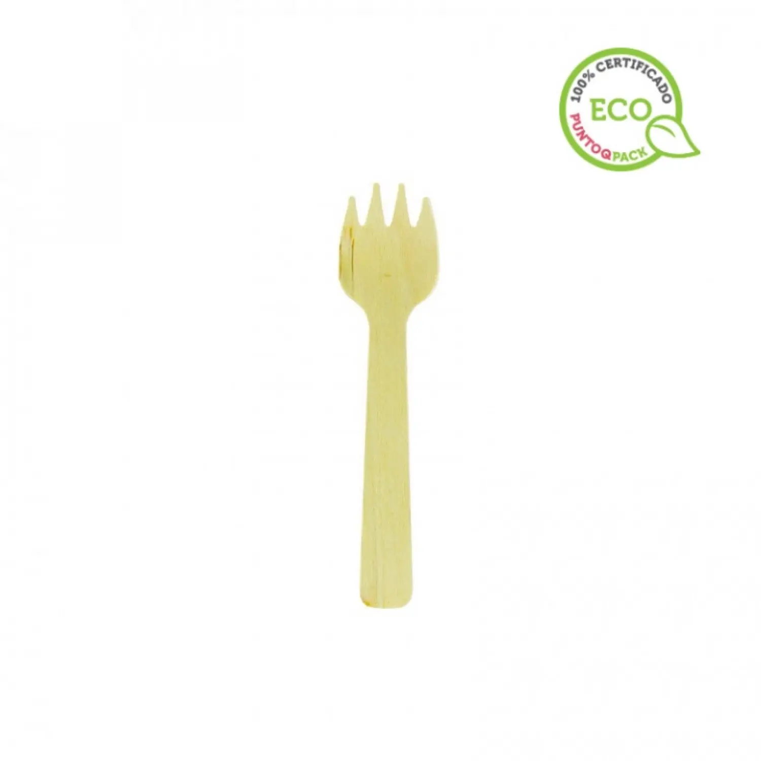 100 Uds. Mini tenedor cuchara de madera 10,5 cm | Ref: PW210MSPK1