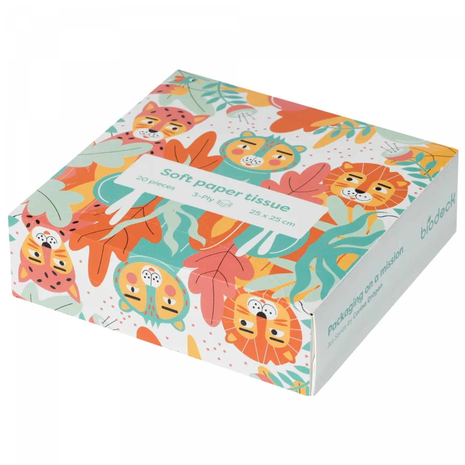 Servetele hartie jungle 3 straturi 25x25 cm 20 buc