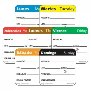Rollo de 500 etiquetas MIÉRCOLES (3 unids)