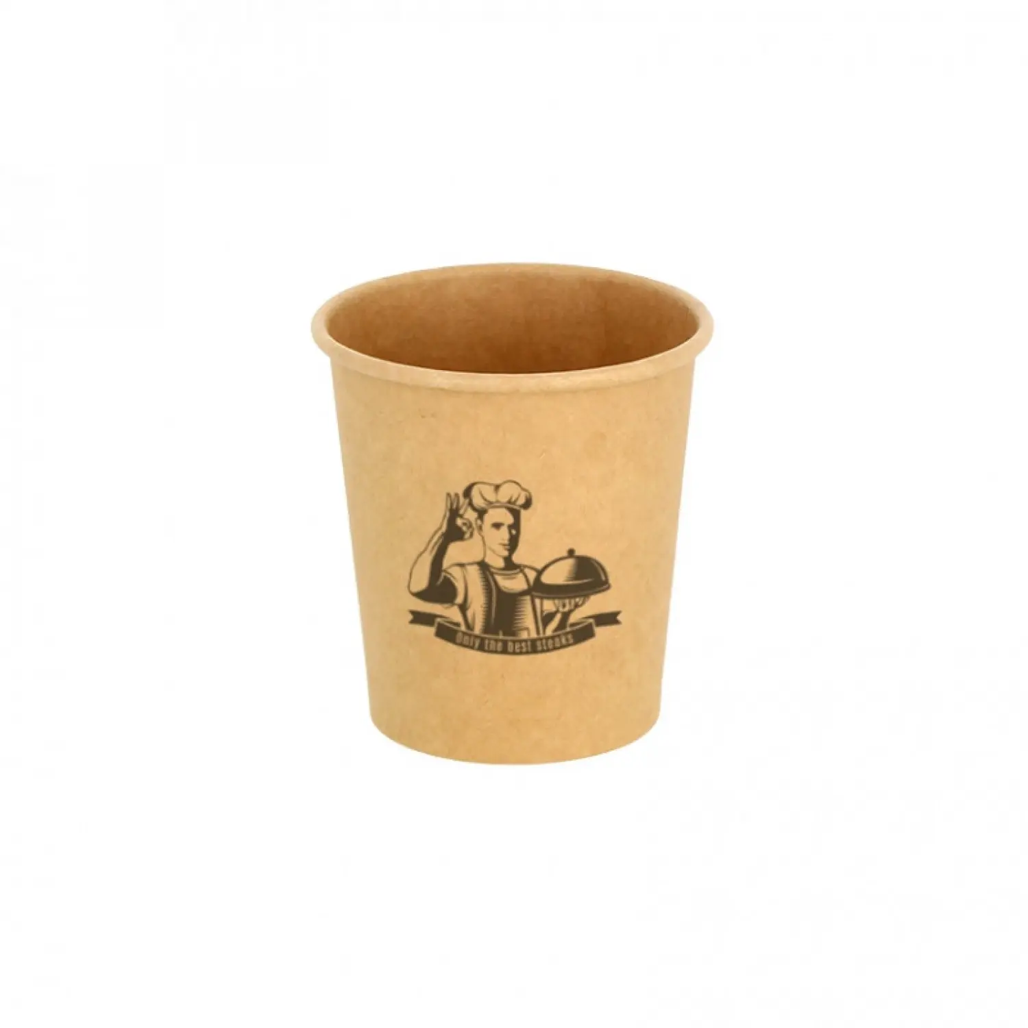 Tarrina para salsas cartón ECO kraft (120ml) Personalizada 1 Tinta