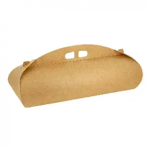 25 unidades. Caixa de papelão kraft para rocambole (35x10x10 cm) | Ref: TAR004